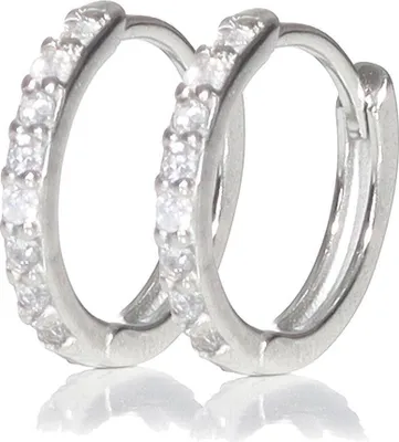 Obrázok produktu pre Pár náušníc 925 striebro 18K pozlátené; striebro/7 mm