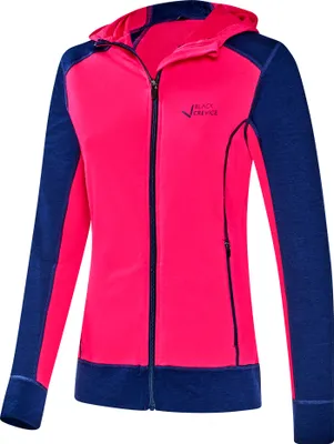 Obrázek produktu pro BLACK CREVICE - Dámská merino bunda s kapucí | Bez podrážek | Barva: Blue/Pink | Velikost: 46