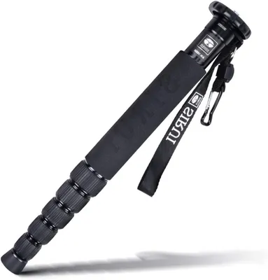 Productafbeelding van Draagbare Monopod - Reisstatief - Stabiliteit Onderweg - Compact Aluminium Ontwerp - 155 cm Hoog - Zwart