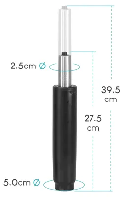 Immagine prodotto di Solidchoice - Supporto per sedile di sedia da ufficio - Regolabile da 275 a 395 mm - Acciaio nero