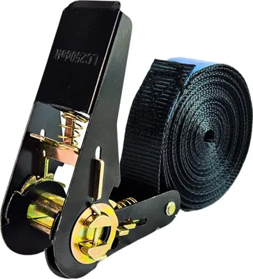 Produktbild von Spanngurt einteilig 4m - 6m lang 25mm breit 500 kg schwarz Zurrgurte Spanngurte 6m 1 Stück
