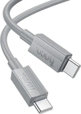 Image de Câble USB C vers USB C Hoco 3A 60W 1 m X107 gris