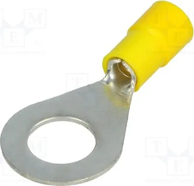 Image de 5 cosses à sertir : Anneau M10, section de câble 4÷6mm², diamètre : 10,5mm, connexion à sertir, isolées, référence BM 00343, isolation