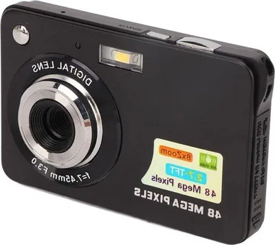 Obrázek produktu pro Digitální kompaktní mini kamera 4K Ultra HD s rozlišením 48 MP – 2,7palcový LCD displej – digitální fotoaparát s vestavěným bleskem – bezpečnostní kamera pro děti a mládež.