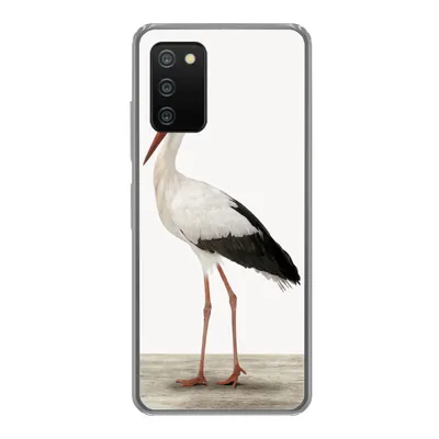 Produktbild von MuchoWow® Handyhülle Schutzhülle Hülle für Samsung Galaxy A03s Storch - Vogel - Tiere - Jungen - Kinder - Mädchen Silikon Softcase Handy Hülle - Schutz