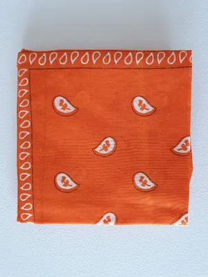 Produktbild von Fu104 orange mit Muster Damen Herren Halstuch Kopftuch
