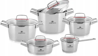 Produktbild von Topfset Gerlach Superior Edelstahl 10-teilig