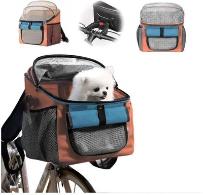 Produktbild von Famanu 2-in-1 Hunde-Fahrradkorb und Rucksack, faltbar mit Steueradapter, bis 5 kg