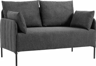 Produktbild von CLP Couch 2-Sitzer Ziden mit bequemen Kissen bis 300 kg belastbar schwarz