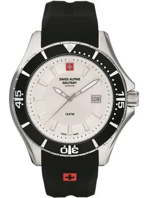 Produktbild von Swiss Alpine Military Herren Uhr Analog Quarz 7040.1832SAM Siikon