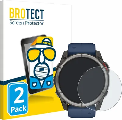 Produktbild von 2x BROTECT Schutzfolie für Garmin quatix 8 (51 mm) Displayschutz Displayschutzfolie Folie Matt Entspiegelungsfolie