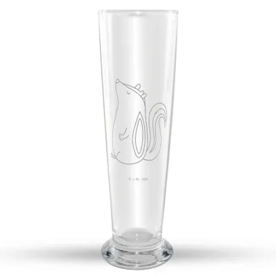 Produktbild von Mr. & Mrs. Panda Bierglas Stinktier Sitzen - Transparent - Geschenk, Weizen Glas, Wildtier, Weizenbier, Stinker, Weißbierglas, Bier, Mr Mrs Weizenglas, Büro, Spruch