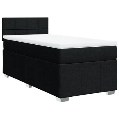 Produktbild von Boxspringbett mit Matratze Schwarz 90x200 cm Stoff