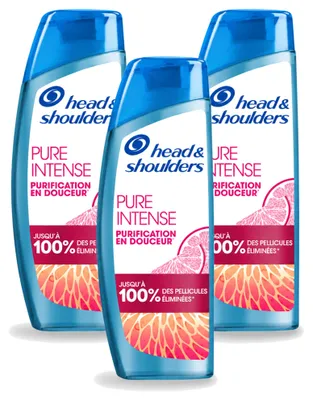 Produktbild von 3 x Head & Shoulders Anti-Schuppen-Shampoo Pure Intense Grapefruit 250 ml - Vorteilspackung - 3 Stücke