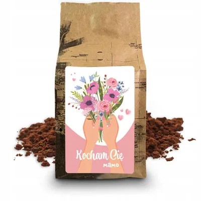Zdjęcie produktu dla Świeżo palona kawa mielona Prezent na Dzień Mamy, Brazylia 250g do ekspresu, 50% Arabica 50% Robusta, Rzemieślnicza Palarnia Premium