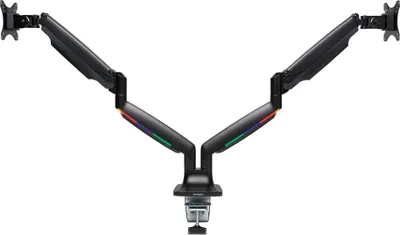 Zdjęcie produktu dla Kensington Podwójne ramię SmartFit One-Touch do monitora, z regulacją wysokości, Zacisk, 18 kg, 33 cm (13"), 86,4 cm (34"), Opcja regulacji wysokości, Czarny