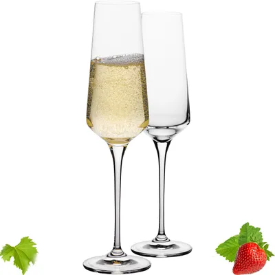 Produktbild von IMPERIAL Sektkelche 220ml Serie "Athen" Proseccogläser Set 2-Teilig Sektgläser aus Crystalline Glas Spülmaschinenfest