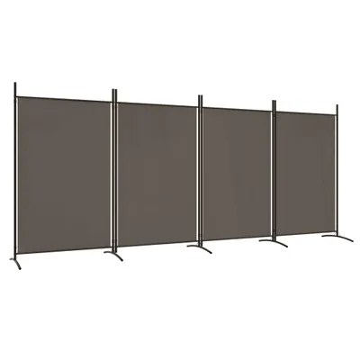 A four-panel room divider screen standing on a white background.