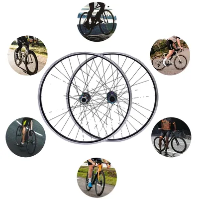 Produktbild von Mountainbike-Radsatz, Aluminiumlegierung, Verbesserte Geschwindigkeit, schwarz