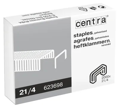 Image de Esselte Agrafes Pour Agrafeuses Centra 21 21/4 Mm Pas De 6 Boîte De 2000
