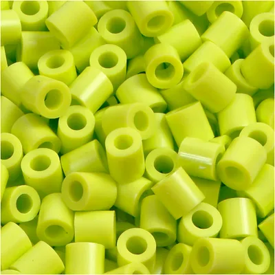 Produktbild von Nabbi-Perlen zum Aufbügeln, Größe 5 x 5 mm, Lochgröße 2,5 mm, mittel, lindgrün (32241), 1100 Stück, 1 Box