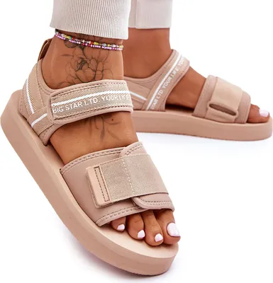 Obrázok produktu pre Dámske sandále na suchý zips Big Star LL274787 Beige 39