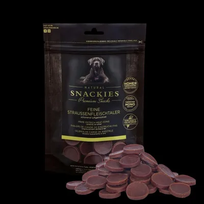 Produktbild von SNACKIES Feine Straussenfleischtaler 350 g