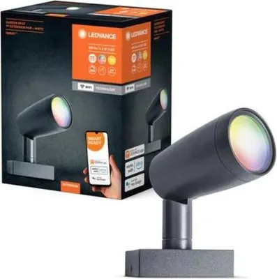 Produktbild von Ledvance LED Smart+ Gartenleuchte Spot Erweiterung Dunkelgrau IP65 4,5W 260lm RGBW 3000K App Google & Alexa WiFi