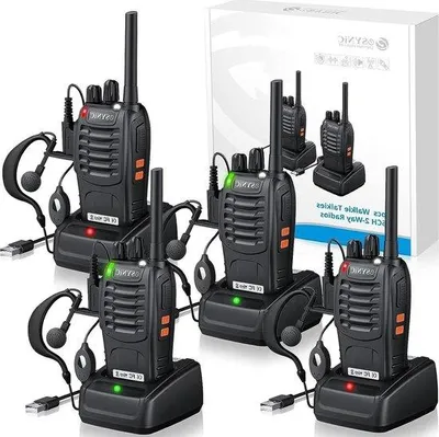 Obrázok produktu pre Ručné rádio VOX PMR 05 W, ovládateľné jednou rukou, 16 kanálov, dosah 1–15 km, s USB nabíjačkou, vhodné na outdoorové aktivity a cyklistiku