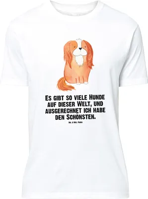 Produktbild von Mr. & Mrs. Panda Größe L T-Shirt Hund Cavalier King Charles Spaniel - Weiß - Geschenk, mit Spruch, Tshirt, Bester, Shirt, Sprüche, Cockerspaniel
