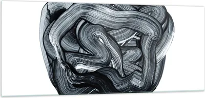 Produktbild von Bilder auf glas - Einteilig - Abstraktion schwarz verschwommen - 100x40cm - Glasbilder - Wandbilder - Bilder - Wanddekoration aus Glas - Glas Bilder - Wandbild auf Glas - GAB100x40-4874