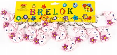 Zdjęcie produktu dla Kotek Różowy Brelok Do Kluczy Zawieszka 12Szt