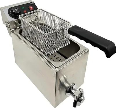 Produktbild von Elektro Fritteuse Tischgerät 4 Liter 2 kW 190x540x330 mm mit Ablassventil