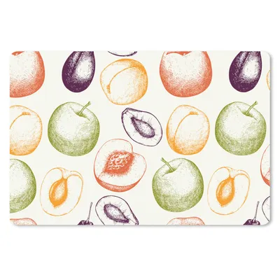 Produktbild von MuchoWow® Mauspad Mousepad Muster - Lebensmittel - Illustration 27x18 cm - Mousepads - Maus Mat - Pad - Mausunterlage - Büroartikel - Desk Matten