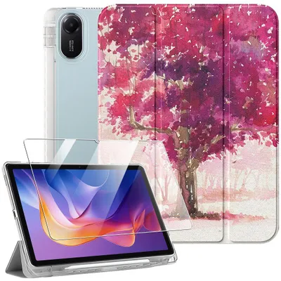 Image de Coque + Verre Trempé pour Xiaomi Redmi Pad 2 11" 2025, Antichoc avec Porte-Stylet - Motif Arbre