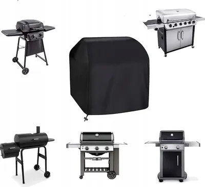 Zdjęcie produktu dla Pokrowiec Na Grill Osłona Wodoodporna Czarny 145*61*117Cm