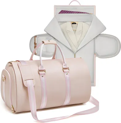 Imagen del producto de CarryQuest® - Maleta de viaje - 50L - Imitación de cuero - Correa para el hombro - Rosa