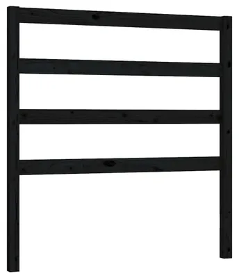 Produktbild von vidaXL Kopfteil Schwarz 81x4x100 cm Massivholz Kiefer