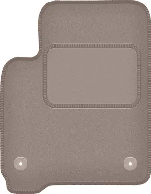Produktbild von Fahrerfußmatte Velours beige passend für Fiat Freemont (2011-2016, Crossover) – mit Befestigungen – passgenau