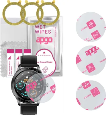Produktbild von apgo 3 Stück Schutzglas, klar, kompatibel mit Colmi SKY5 Smartwatch, Hybrid 8H, Ersatz für Hartglas, Displayschutzglas, Bildschirmschutz, Displayschutz, kratzfest