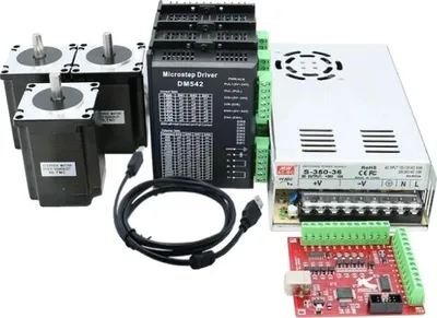 Produktbild von NEMA 23 Schrittmotor, hochpräzise Steuerung, starke Leistung, 3kit 57HS100 2.5Nm, DM542 Treiber