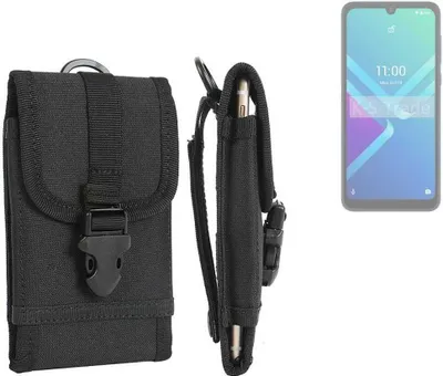 Produktbild von K-S-Trade Holster Handy Hülle kompatibel mit Wiko Y82 Holster Handytasche Gürtel Tasche Schutz Hülle Robust Outdoor schwarz