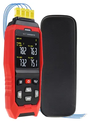 Obrázek produktu pro Teploměr s termočlánkem - Záznamník dat - 4kanálový - Typ K/J/T - -200 až 1372 °C