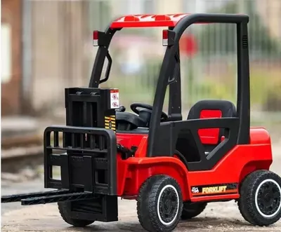 Produktbild von Elektrischer Kinder - Gabelstapler - Kinder Elektroauto - 12V - mit Fernbedienung - Rot