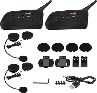 Obrázok produktu pre Súprava motocyklových slúchadiel s mikrofónom a Bluetooth