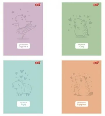 Produktbild von Heft A5/32K Karo Pastell Capybara A"15 2772