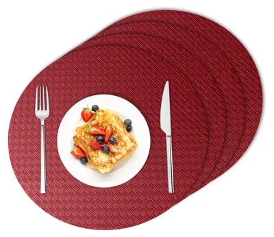 Obrázek produktu pro Solidchoice – Sada 4 kožených podtácků – Protiskluzové a omyvatelné, vhodné pro stolování