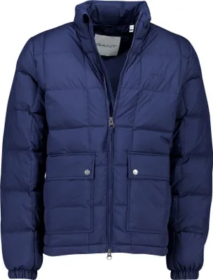 Produktbild von Gant wattierte Jacke einfarbig dunkelblau normale Passform