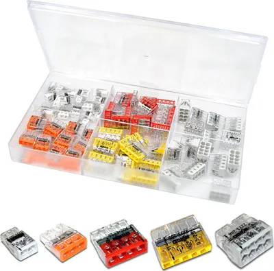 Produktbild von WAGO Sortimentsbox mit 90 Stück Verbindungsklemmen | Serie 2273 Steckklemme | Box Set Verbindungsklemme