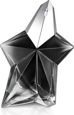 A star-shaped perfume bottle with a faceted design.